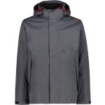 Graue Wasserdichte CMP 3-in-1 Jacken mit Reißverschluss aus Polyamid für Herren Übergrößen 
