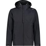 Graue Wasserdichte Winddichte Atmungsaktive CMP 3-in-1 Jacken mit Kapuze für Herren Größe XL für den für den Sommer 