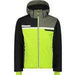 CMP Man Jacket Colorblock Zip Hood - Herren - Schwarz / Grün - Größe L- Modell 2024