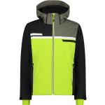 CMP Man Jacket Colorblock Zip Hood - Herren - Schwarz / Grün - Größe XL- Modell 2024