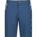 Blaue Stretch-Bermudas mit Reißverschluss aus Polyester für Herren Übergrößen für den für den Sommer 