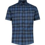 Blaue Karo CMP Outdoor-Hemden aus Polyester für Herren Übergrößen für den für den Sommer 