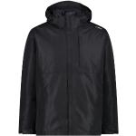 Reduzierte Schwarze Wasserdichte Winddichte CMP 3-in-1 Jacken aus Polyester mit Kapuze für Herren Größe M 