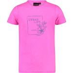 Fuchsiafarbene Kinder T-Shirts aus Baumwolle für Mädchen Größe 110 für den für den Sommer 