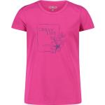 Fuchsiafarbene Kinder T-Shirts aus Polyester für Mädchen Größe 176 
