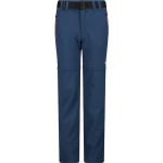 Blaue Atmungsaktive Zip Off Hosen für Kinder & Zipphosen für Kinder mit Reißverschluss aus Polyester für Jungen Größe 104 