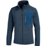 Blaue CMP Strickjacken mit Kapuze mit Reißverschluss aus Polyester für Herren Größe XL 