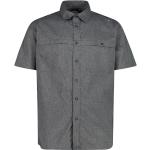 Anthrazitfarbene Kurzärmelige CMP Shirts mit Tasche aus Polyester für Herren Größe XL 
