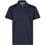 Blaue Langärmelige CMP Herrenpoloshirts & Herrenpolohemden aus Polyester Größe XXL 