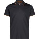 Schwarze Langärmelige CMP Herrenpoloshirts & Herrenpolohemden aus Polyester Größe 4 XL 
