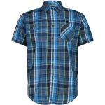 Blaue Karo Kurzärmelige CMP Outdoor-Hemden aus Polyester für Herren Größe XXL 