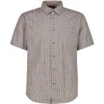 Graue Karo Kurzärmelige CMP Outdoor-Hemden aus Polyester für Herren Größe 4 XL 