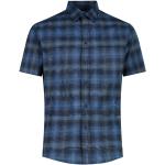 Blaue Kurzärmelige CMP Outdoor-Hemden aus Polyester für Herren Größe 3 XL 