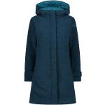 Reduzierte Blaue CMP Wollmäntel aus Wolle für Damen Größe L für den für den Winter 
