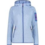 Blaue Sportliche CMP Kapuzenjacken aus Fleece mit Kapuze für Damen Größe 4 XL 