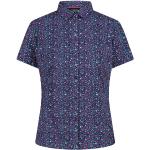 Reduzierte Blaue Kurzärmelige CMP Outdoor-Hemden aus Polyester für Damen Größe XXS 