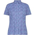 Reduzierte Blaue Kurzärmelige CMP Outdoor-Hemden aus Polyester für Damen Größe XXS 