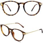 CN92 Klassische Nerdbrille rund Keyhole 40er 50er Jahre Pantobrille Vintage Look clear lens, 47, B Mehrfarbig B