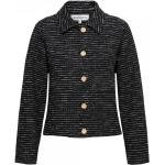 Reduzierte Schwarze Mini Kurzjacken & Cropped-Jackets mit Knopf aus Bouclé für Damen Größe XS 