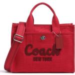 Rote Coach Damenhandtaschen aus Canvas 