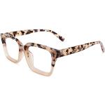 Weiße Quadratische Brillenfassungen für Damen 