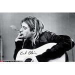 Cobain, Kurt - Smoking - Musikposter Kurt Cobain Alternative - Grösse 91,5x61 cm + Wechselrahmen, Shinsuke® Maxi Aluminium schwarz