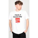 Weiße Brixton Coca Cola T-Shirts aus Baumwolle für Herren Größe M 