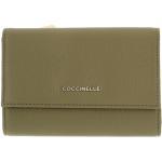 Coccinelle Portemonnaie - Metallic Soft Wallet Grainy Leather - in green - für Damen