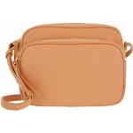 Orange Coccinelle Lea Lederhandtaschen mit Reißverschluss aus Rindsleder für Damen 