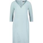 Mintgrüne Langärmelige Vera Mont V-Ausschnitt Lange Abendkleider mit Reißverschluss aus Chiffon für Damen Größe S 