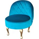 Reduzierte Blaue Barocke Happy Barok Lounge Sessel aus Holz Breite 50-100cm, Höhe 50-100cm 