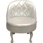 Reduzierte Weiße Barocke Happy Barok Lounge Sessel aus Samt Breite 50-100cm, Höhe 50-100cm 