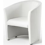 Cremefarbene Fun-Möbel Lounge Sessel aus Kunstleder Breite 50-100cm, Tiefe 50-100cm 