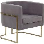 Goldene Moderne Beliani Halbrunde Lounge Sessel aus Metall Tiefe 50-100cm 