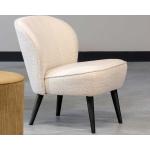 Cremefarbene Retro Basilicana Lounge Sessel aus Massivholz Breite 50-100cm, Höhe 50-100cm, Tiefe 50-100cm 