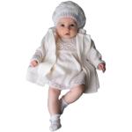 Offwhitefarbene Elegante Midi Kinderkleider mit Kopfbedeckung mit Knopf für Babys Größe 62 