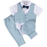 Hellblaue Elegante Taufanzüge für Babys Größe 62 für den für den Sommer 