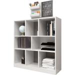 Weiße Moderne Bücherregale aus Holz Breite 100-150cm, Höhe 100-150cm, Tiefe 0-50cm 