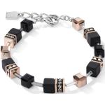 Schwarze Coeur de Lion Edelstein Armbänder aus Kristall mit Onyx für Damen 