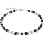 COEUR DE LION GeoCUBE® Halskette Onyx schwarz-roségold 4018101300