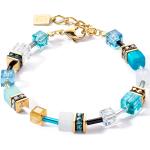 Goldene Coeur de Lion Edelstein Armbänder aus Kristall mit Türkis für Damen 