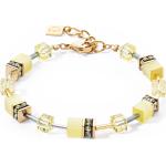 Gelbe Coeur de Lion Edelstein Armbänder aus Gold mit Tigerauge für Damen 