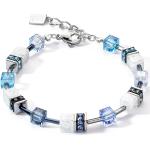 Blaue Coeur de Lion Edelstein Armbänder aus Kristall mit Bergkristall handgemacht für Damen 