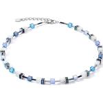 Blaue Coeur de Lion Edelsteinketten aus Kristall mit Bergkristall handgemacht für Damen 