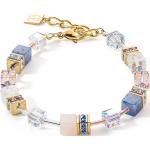 Reduzierte Hellblaue Coeur de Lion Edelstein Armbänder mit Bergkristall für Damen 