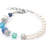 Aquablaue Coeur de Lion Edelstein Armbänder aus Kristall mit Türkis handgemacht für Damen 