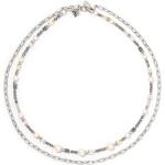 Silbergraue Coeur de Lion Zweireihige Halsketten & Mehrlagige Halsketten aus Silber mit Tigerauge für Damen 