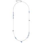 COEUR DE LION Halskette GeoCUBE® chain long Edelstahl & Swarovski® Kristalle silber-blau
