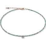 COEUR DE LION Halskette small crystal roségold & petrol 5033100624