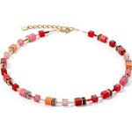 Rote Coeur de Lion Edelsteinketten poliert aus Stahl mit Tigerauge handgemacht für Damen 